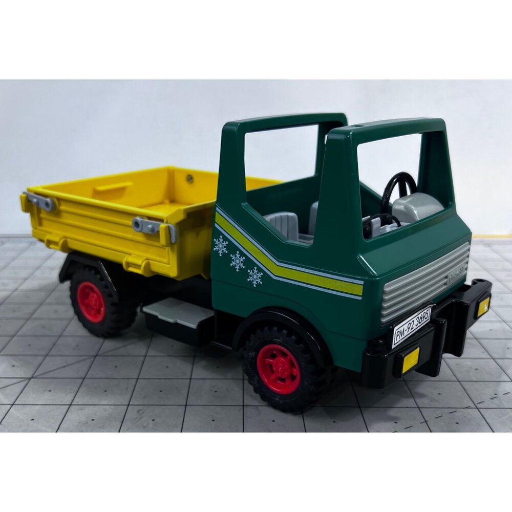 Vintage Playmobil 1986 Green & Yellow Dump Plow Truck 3695 - Picture 3 of 8